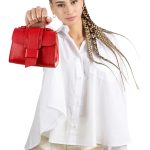 Women's leather mini handbag Leather Country red