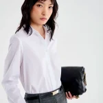 Women's slim fit shirt VICOLO white