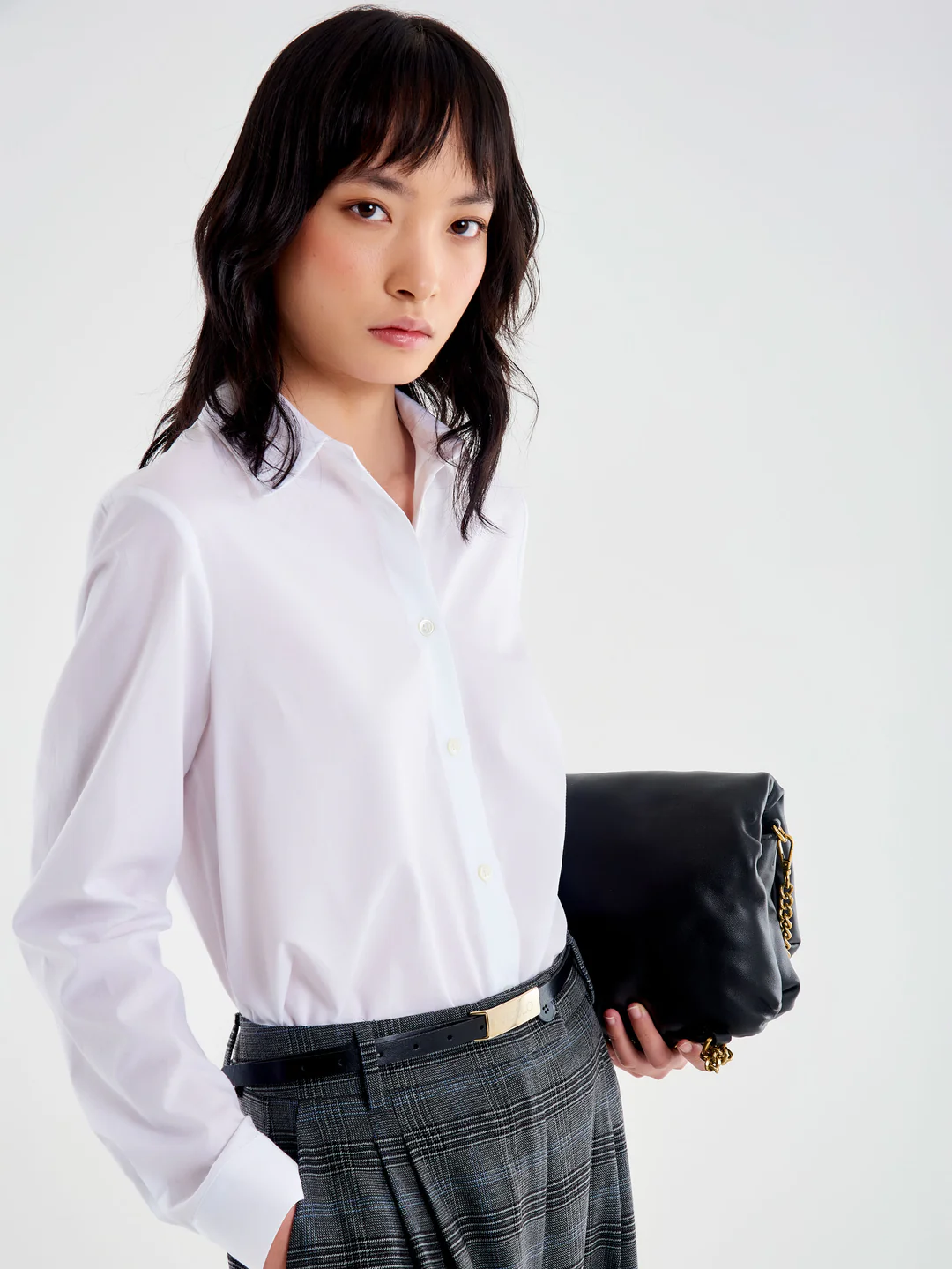 Women's slim fit shirt VICOLO white