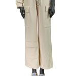 Women's tracksuit cargo pants VICOLO light beige