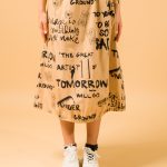 Women's long skirt KONTATTO brown