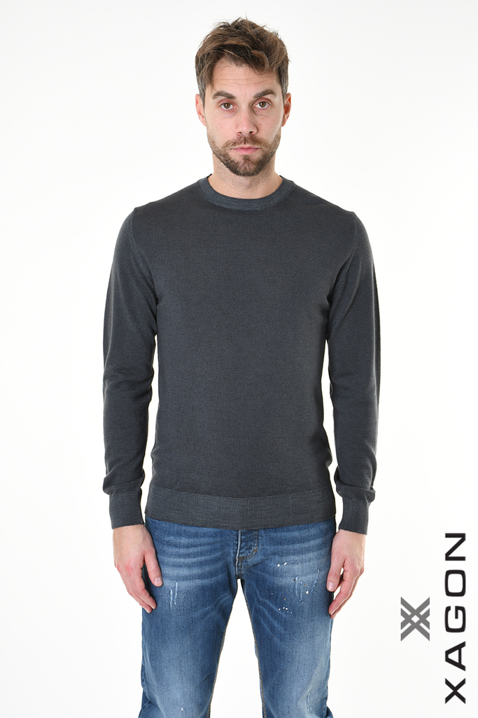 Men's merino sweater XAGON MAN gray