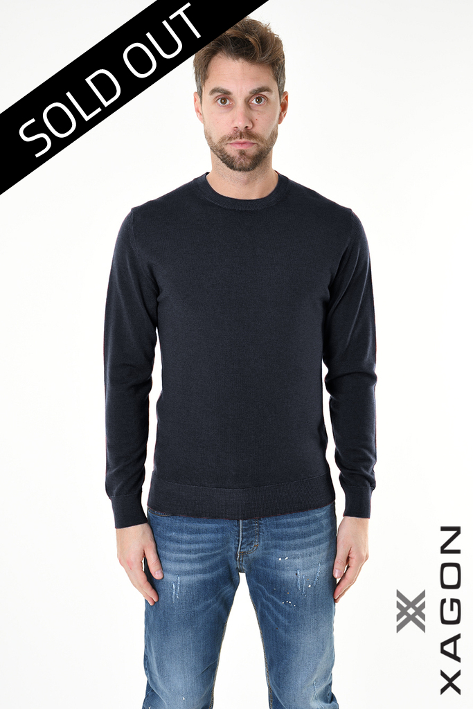 Men's merino sweater XAGON MAN black