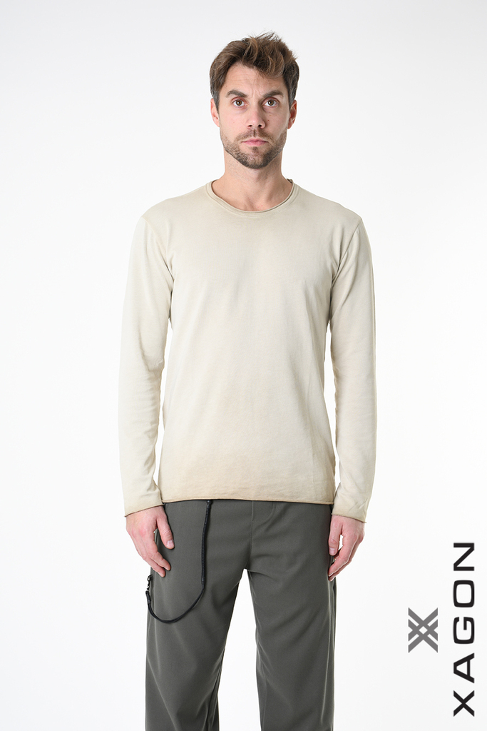 Men's T-shirt with long sleeves XAGON beige