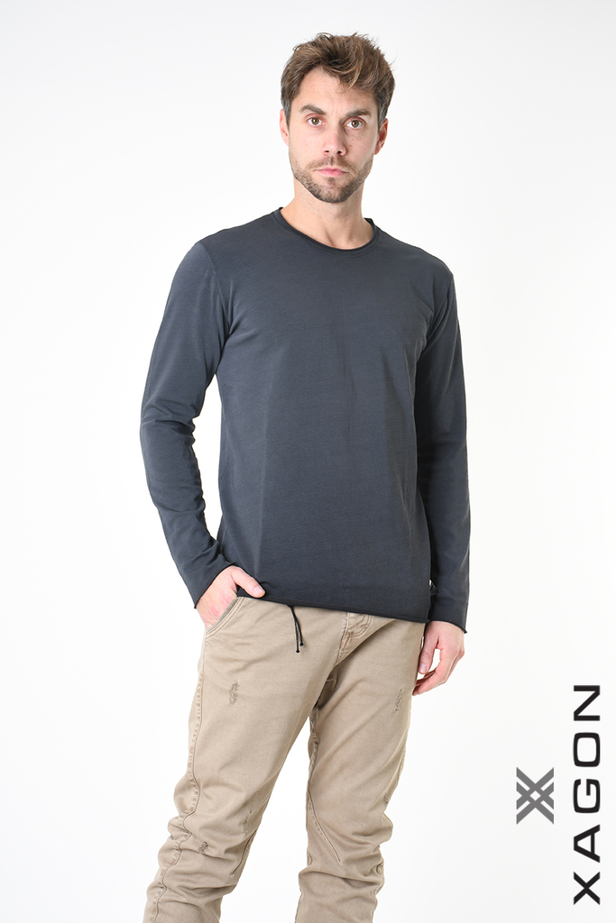 Men's T-shirt with long sleeves XAGON black