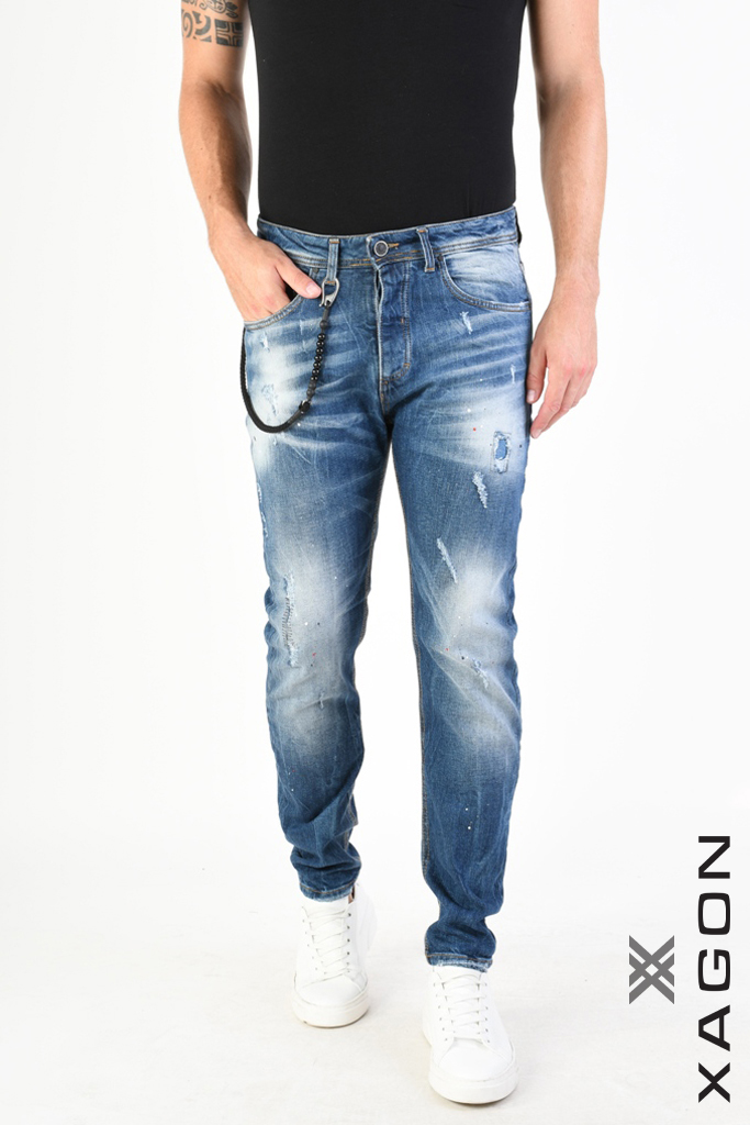 Men's slim fit jeans XAGON MAN blue