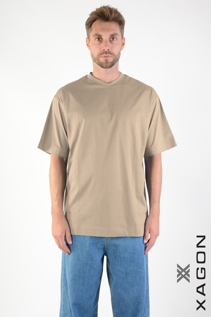 Men's oversize T-shirt XAGON MAN beige