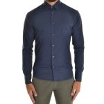 Men's Slim Fit shirt with long sleeves XAGON MAN dark blue