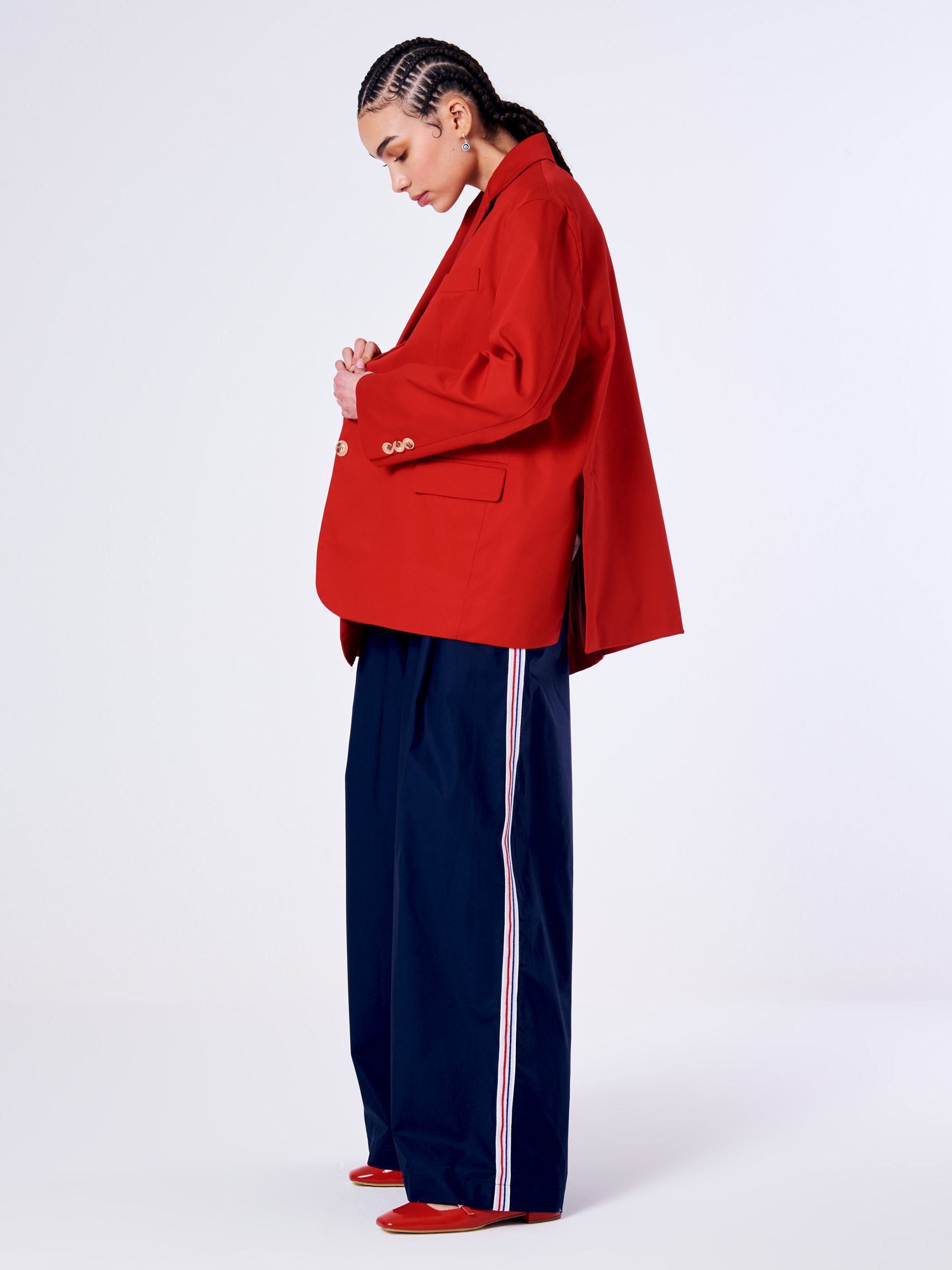 Women's summer oversize jacket VICOLO red