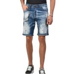 Men's ripped denim shorts by XAGON MAN, blue