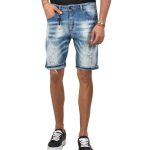 Men's ripped denim shorts by XAGON MAN, light blue